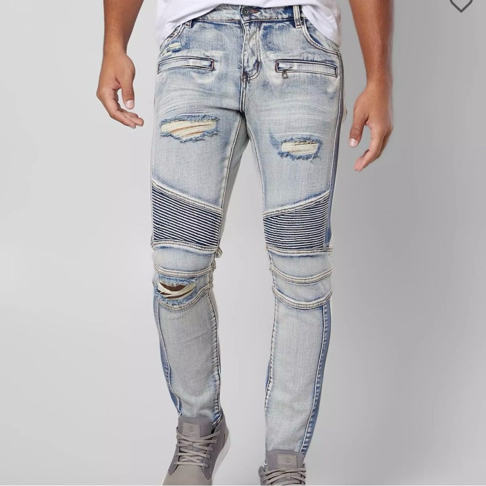 Crysp Denim Richardson Biker Skinny Jeans Men’s Size 30 - Picture 7 of 9